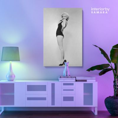 Black and White Canvas Sexy Marilyn Monroe Model Singer Nude Canvas Wall Art