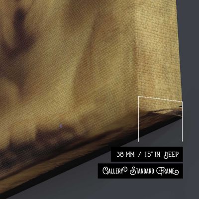 Sculpted Head Study by Auguste Rodin Square Canvas Wall Art