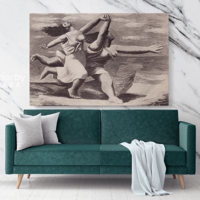 Pablo Picasso: Two Women Running on the Beach Artistic Modernism Canvas Wall Art