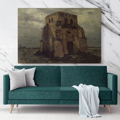 Old Cemetery Church Tower at Nuenen by Vincent Van Gogh Dutch Painter Original wall Canvas Wall Art