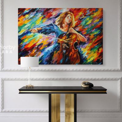 Famous Oil Painting Blue Rhapsody by Leonid Afremov Canvas Wall Art