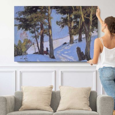 Snowy Trees in Winter Canvas Wall Art Print