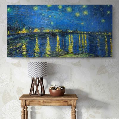 Starry Night Over the Rhone by Vincent van Gogh Panoramic Canvas Print