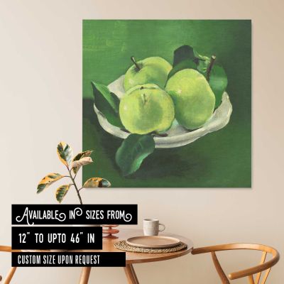 Still life with apples (1935) oil painting by Mikulas Galanda Square Canvas Wall Art