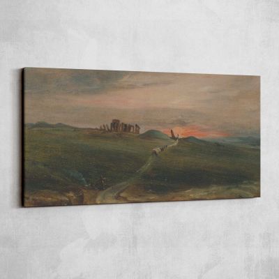 Stonehenge at Sunset Panoramic Wall Art