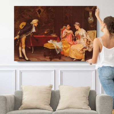 Taking A Box by Adriano Cecchi Canvas Wall Art Print