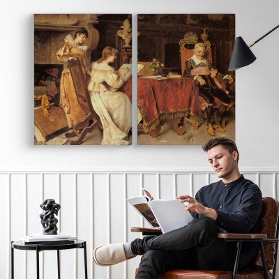 The Art Lesson by Adriano Cecchi Canvas Wall Art Print