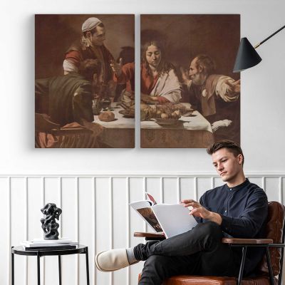 The Calling of Saint Matthew by Caravaggio Canvas Wall Art Print