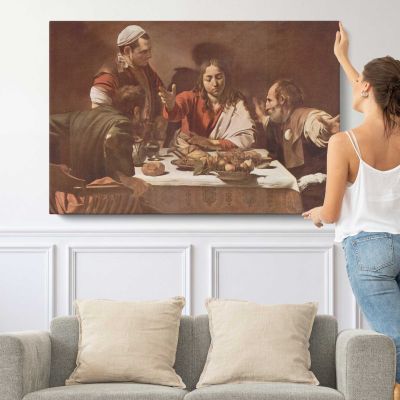 The Calling of Saint Matthew by Caravaggio Canvas Wall Art Print