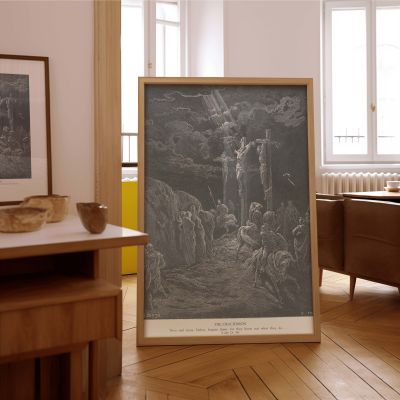 The Crucifixion with Two Criminals - Golgotha Scene by Gustave Dore 