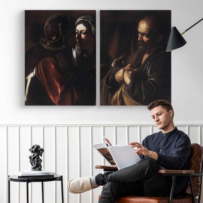 The Denial of Saint Peter by Caravaggio Canvas Wall Art Print