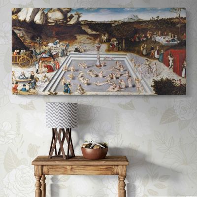 The Fountain of Youth by Lucas Cranach Panoramic Wall Art