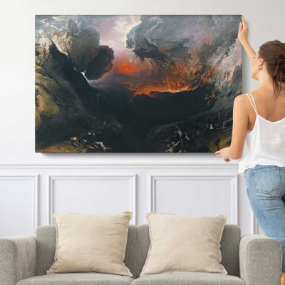 The Great Day of His Wrath by John Martin Canvas Wall Art Print