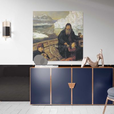 The Hon. John Collier - The Last Voyage of Henry Hudson, Tate Britain Square Canvas Wall Art