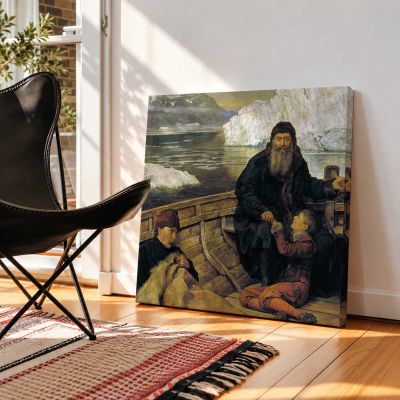 The Hon. John Collier - The Last Voyage of Henry Hudson, Tate Britain Square Canvas Wall Art