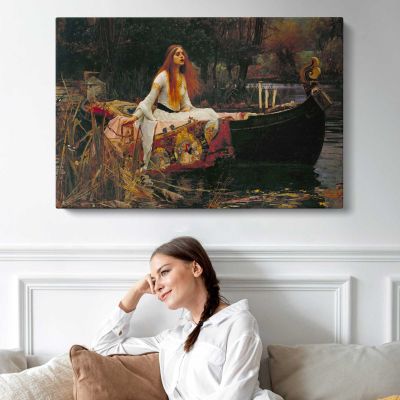 The Lady of Shalott by John William Waterhouse Canvas Wall Art Print