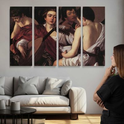The Musicians by Caravaggio Canvas Wall Art Print