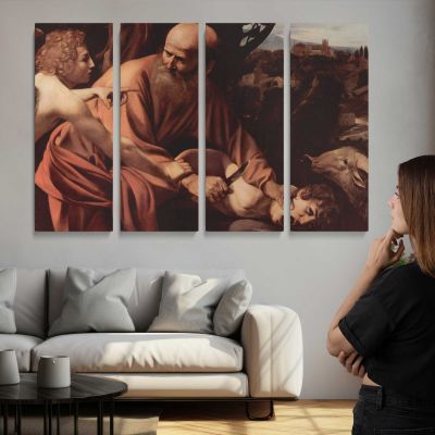 The Sacrifice of Isaac by Caravaggio Canvas Wall Art Print