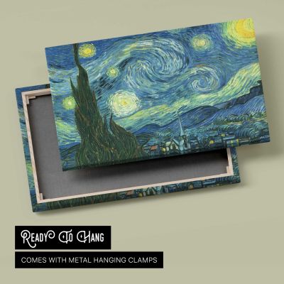 The Starry Night by Vincent van Gogh Canvas Wall Art Print