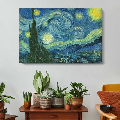 The Starry Night by Vincent van Gogh Canvas Wall Art Print