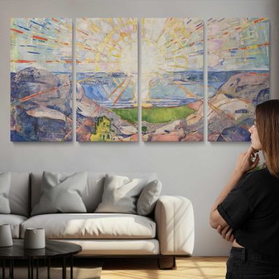 The Sun - Solen by Edvard Munch Panoramic Wall Art