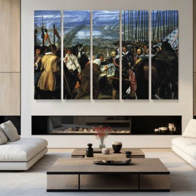 The Surrender of Breda by Diego Velazquez Canvas Wall Art Print