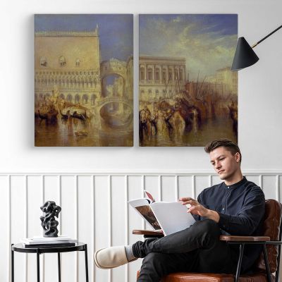 Venice, the Bridge of Sighs by Joseph Mallord William Turner Canvas Wall Art Print