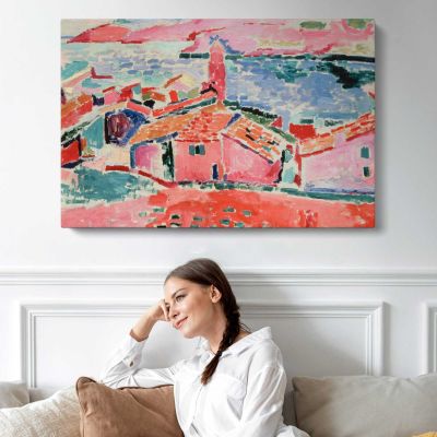 View of Collioure by Henri Matisse Canvas Wall Art Print