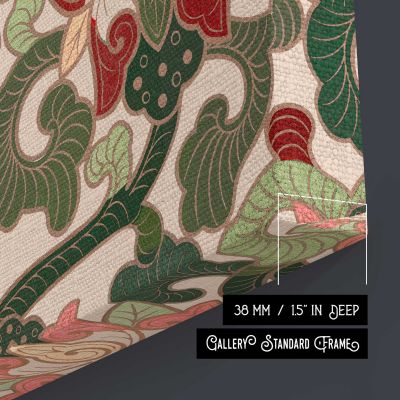 Vintage seamless pattern flower background, colorful oriental flower graphic Square Canvas Wall Art