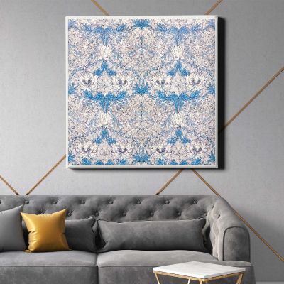 William Morris Honeysuckle (1876) famous pattern Square Canvas Wall Art