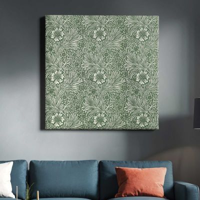 William Morris Marigold (1875) famous pattern Square Canvas Wall Art