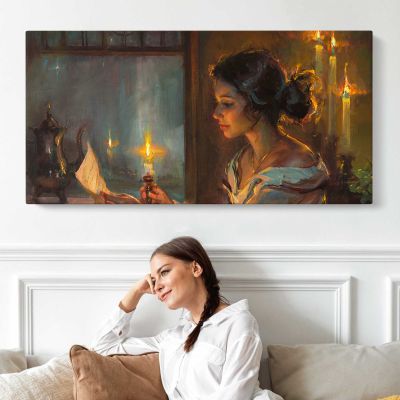 Woman by Candlelight by Daniel Gerhartz Wall Art