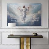 Jesus Angel Cloud: John 3:16 canvas wall art