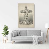 The Easter cross Vintage canvas wall art