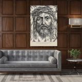 The Head of Christ Crowned with Thorns (circa 1530) print in high resolution by Canvas Wall Art - Image 3