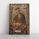 The Virgin Adoring the Christ Child with Two Saints La Virgin adorando al Nino Jesus con dos santos canvas wall art - Image 4