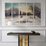 Christmas Eve 1885 by W. C. Bauer canvas wall art - Image 5