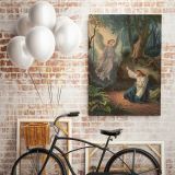 Biblical scene Christ with angel canvas wall art - Image 6