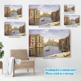 Grand Canal border, Venice scene illustration canvas wall art - Image 6