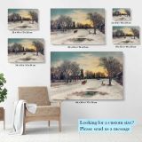 Christmas Eve 1885 by W. C. Bauer canvas wall art - Image 6