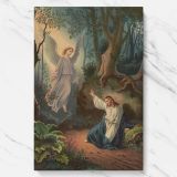 Biblical scene Christ with angel canvas wall art - Image 7