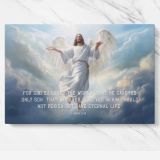 Jesus Angel Cloud: John 3:16 canvas wall art - Image 7