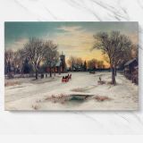 Christmas Eve 1885 by W. C. Bauer canvas wall art - Image 7