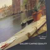 Grand Canal border, Venice scene illustration canvas wall art - Image 8