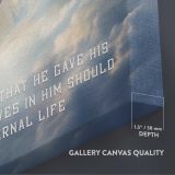 Jesus Angel Cloud: John 3:16 canvas wall art - Image 8