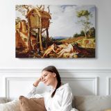 24tares by Abraham Bloemaert - single-panel canvas displayed above a sofa