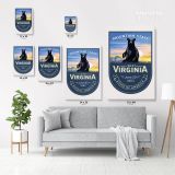 West Virginia State of America Emblem Canvas Wall Artwork For Mural Wall Hanging - Image 3