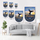 Georgia State of America Emblem Canvas Wall Artwork for Mural Canvas Wall Hanging - Image 3