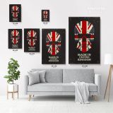 Skull color of the flag United Kingdom Flag Canvas Wall Artwork Mural Print - Image 3
