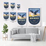 New Mexico State of America Emblem Canvas Wall Artwork For Mural Canvas Wall Hanging - Image 3